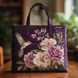 Lila Kolibris és Orchideás Steppelt Táska