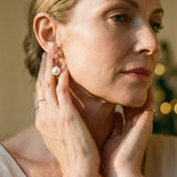 Gyöngy Fülbevaló Cirkóniával