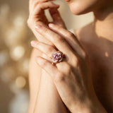 Csillogó Rétegelt Egzotikus Virág Gyűrű